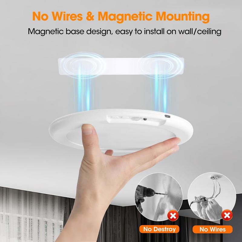 Rechargeable Motion Sensor Ceiling Light (Wireless & Magnetic)