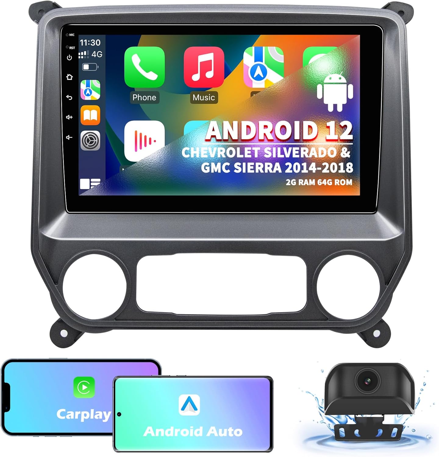 Car Stereo Radio for Chevrolet Silverado & GMC Sierra 2014-2018