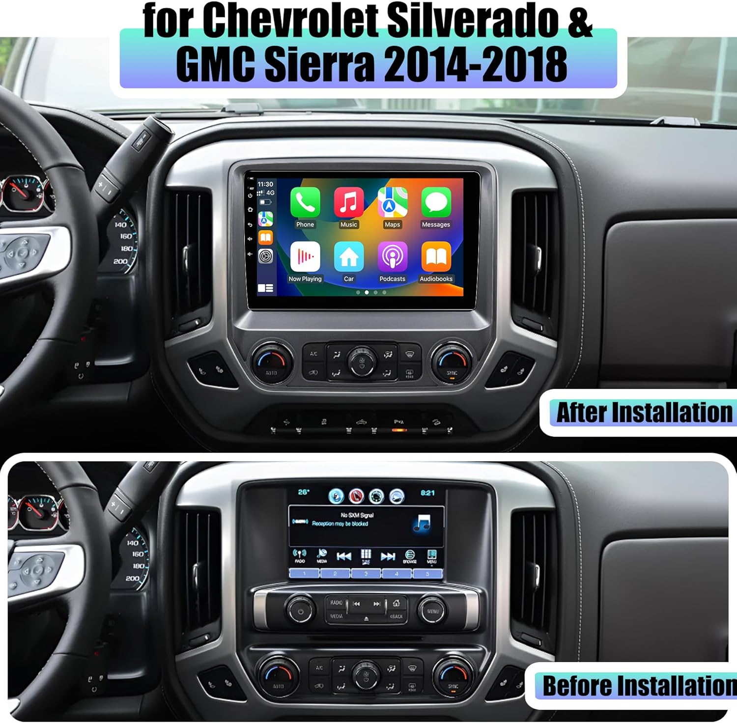 Car Stereo Radio for Chevrolet Silverado & GMC Sierra 2014-2018