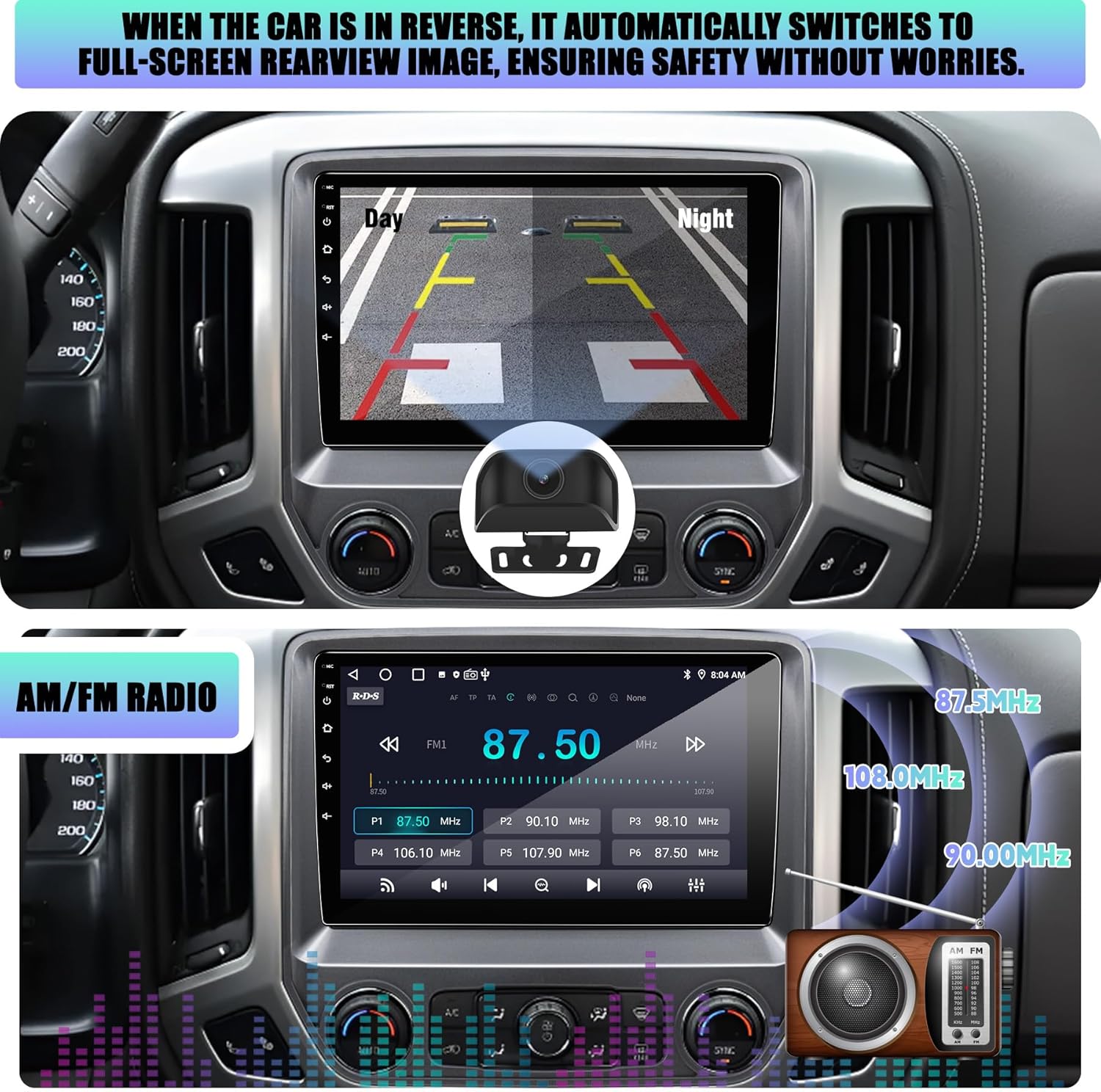 Car Stereo Radio for Chevrolet Silverado & GMC Sierra 2014-2018