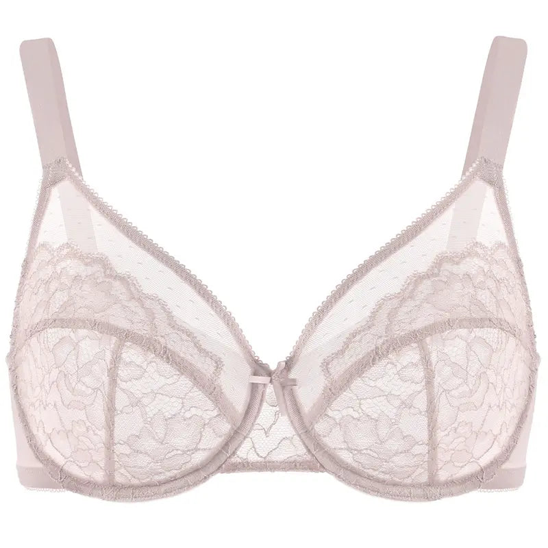 Floral Lace Plus Size Underwire Minimizer Bra – Comfortable & Breathable