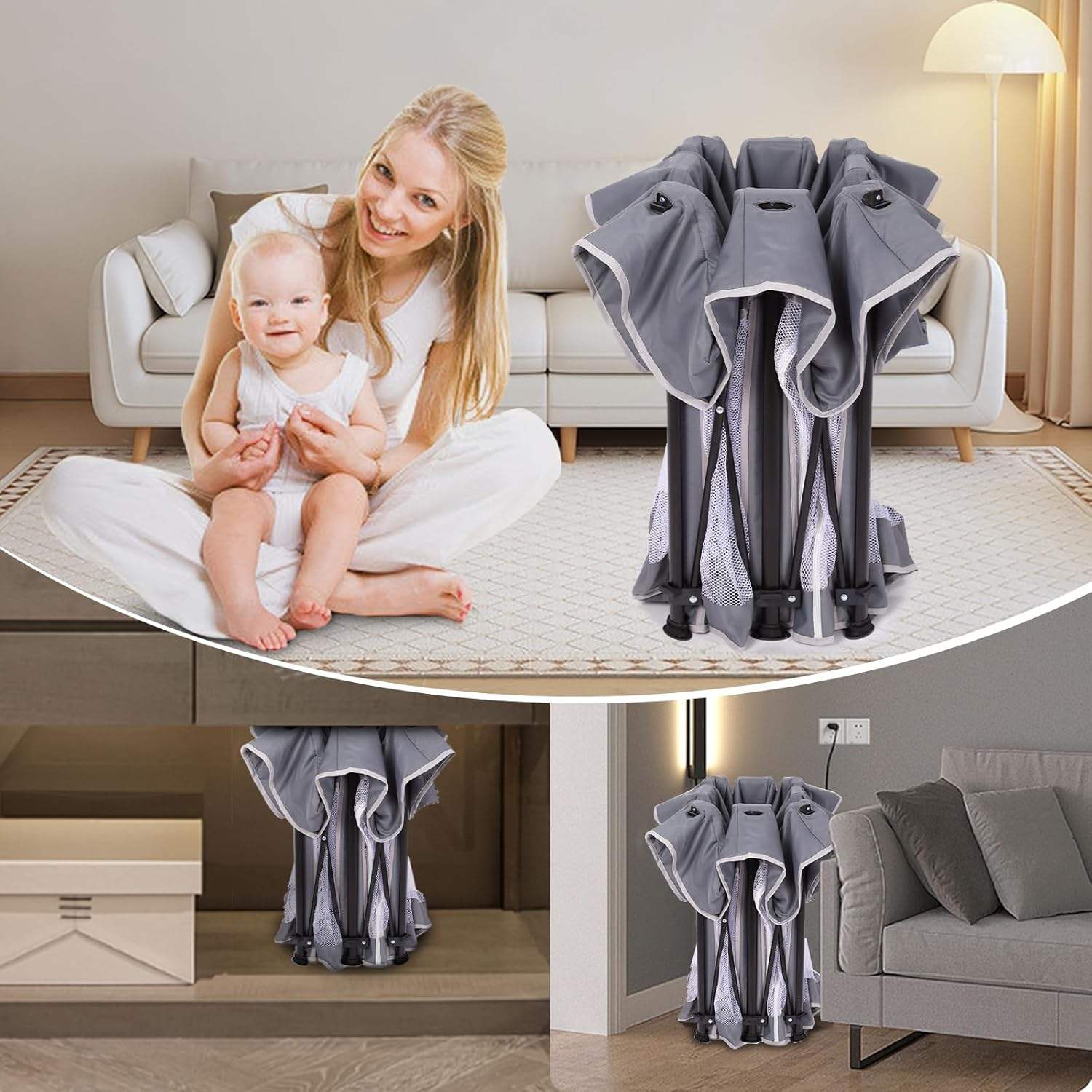 Potable Baby Play Yard with Carry Bag