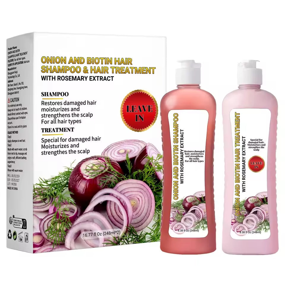 Onion Biotin and Rosemary Shampoo Set