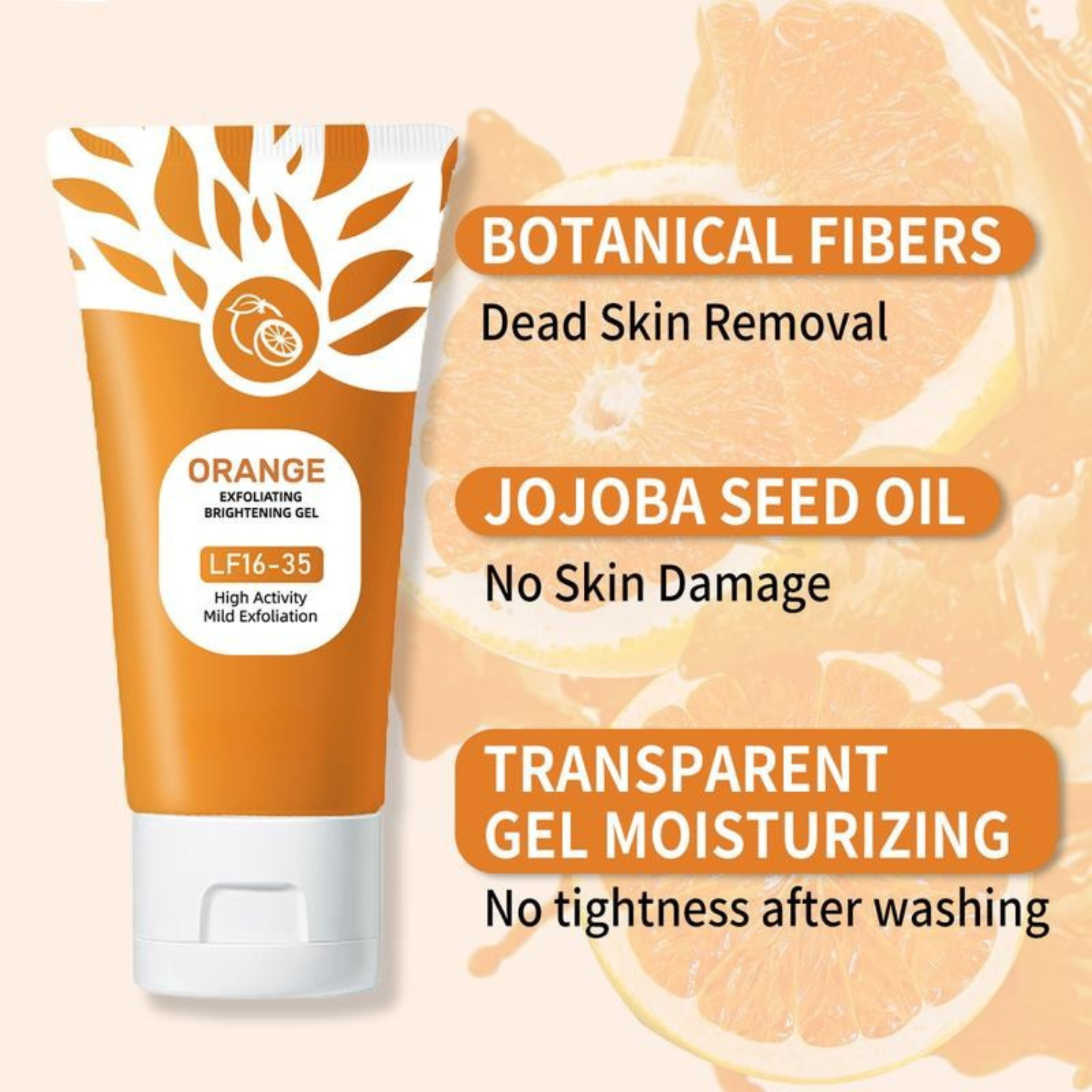Orange Scented Exfoliator Clear Gel